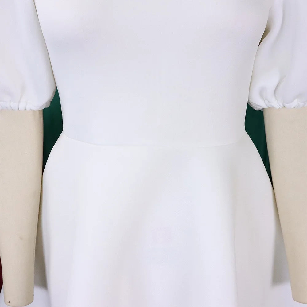 O Neck Short Sleeve Party Dress