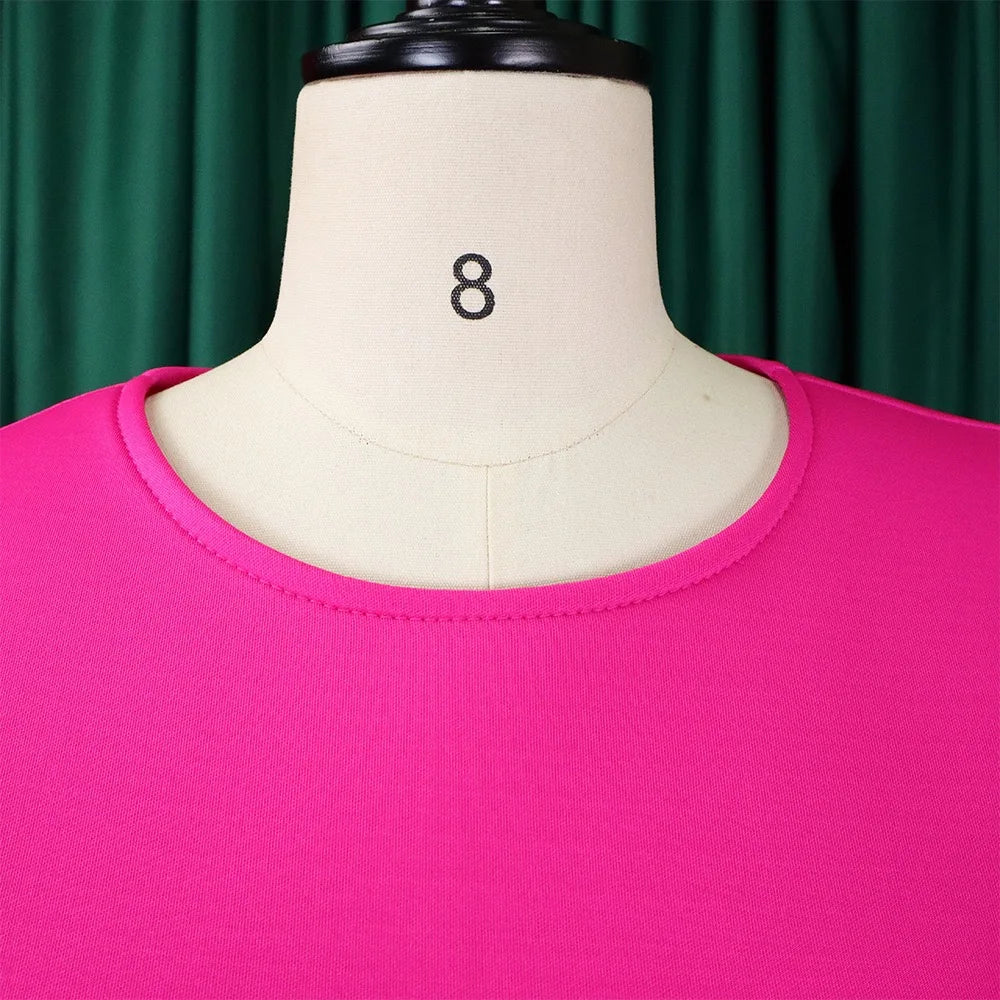O Neck Short Sleeve Party Dress
