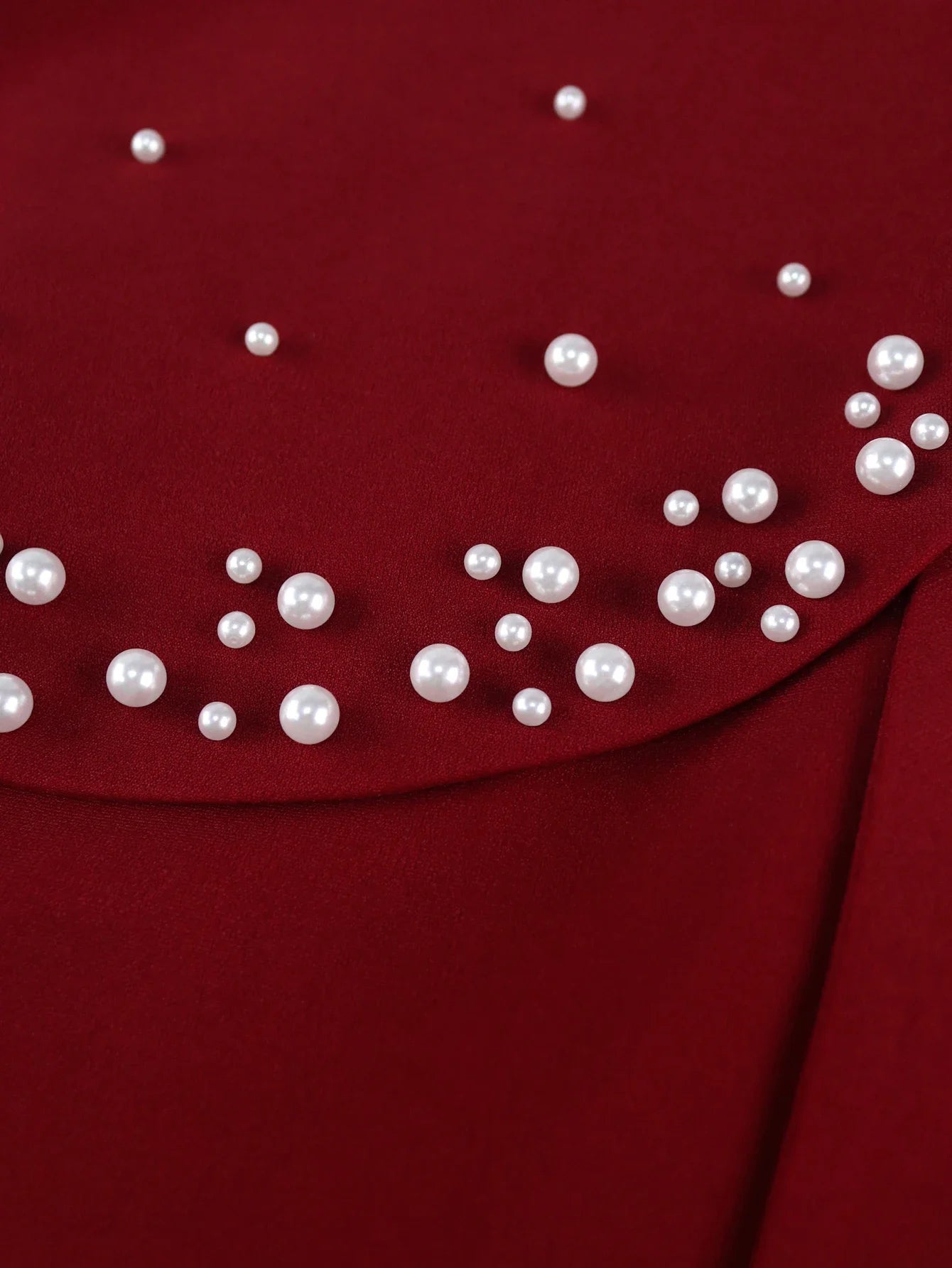 Beaded Half Sleeve Peplum Dress