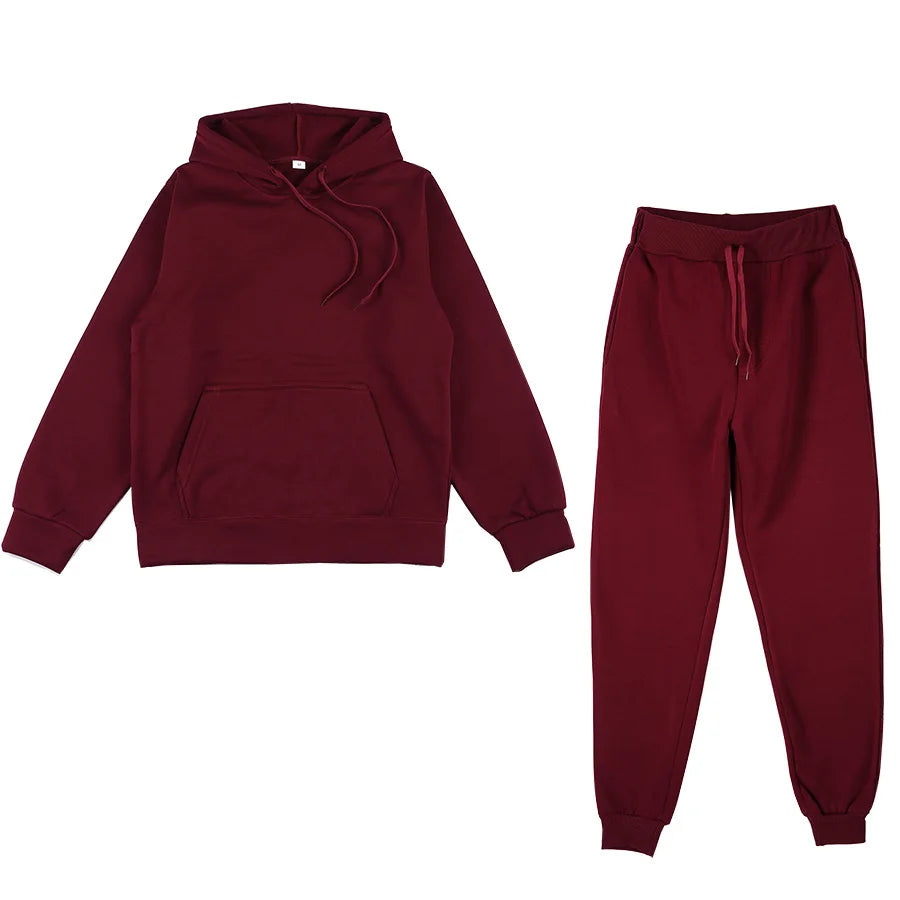 Hoodie Sweatshirts and Long Pant Two Piece Sets