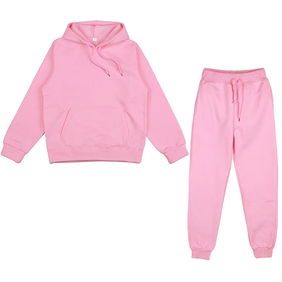 Hoodie Sweatshirts and Long Pant Two Piece Sets
