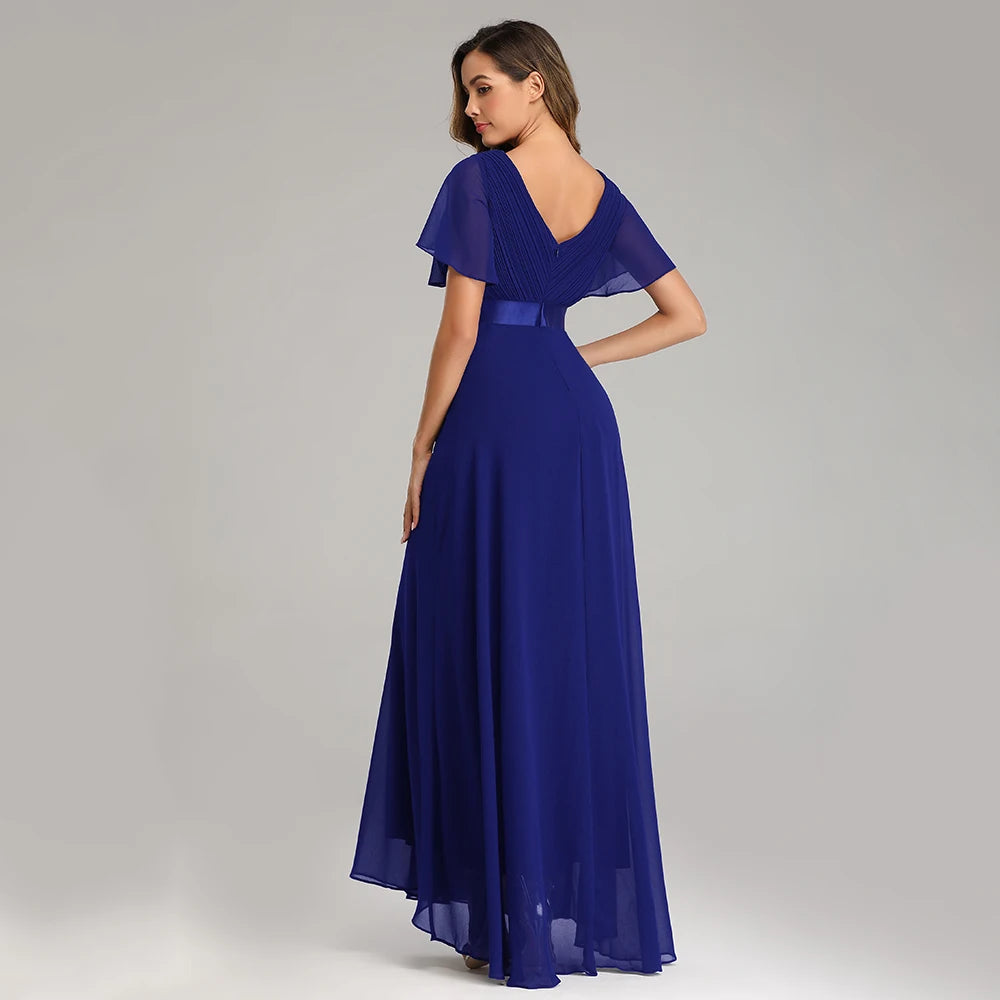 Elegant V-Neck Chiffon Gown