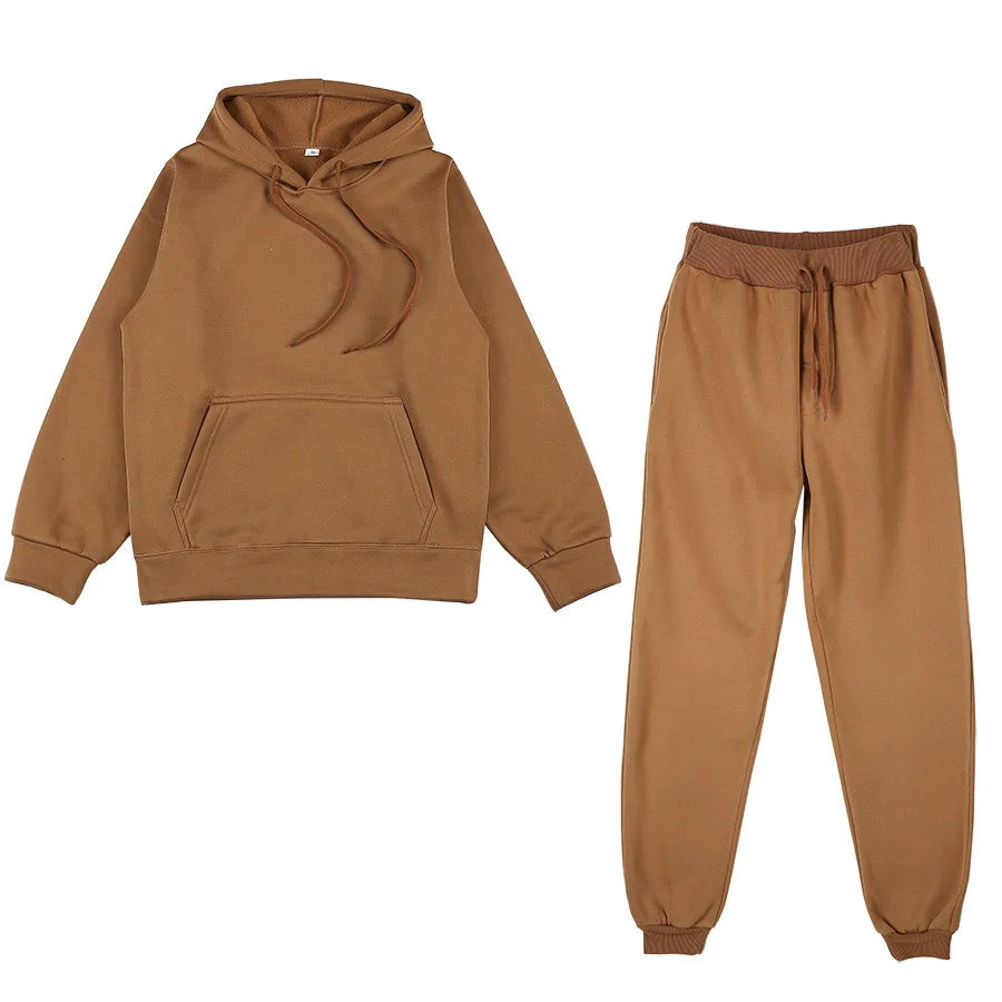 Hoodie Sweatshirts and Long Pant Two Piece Sets