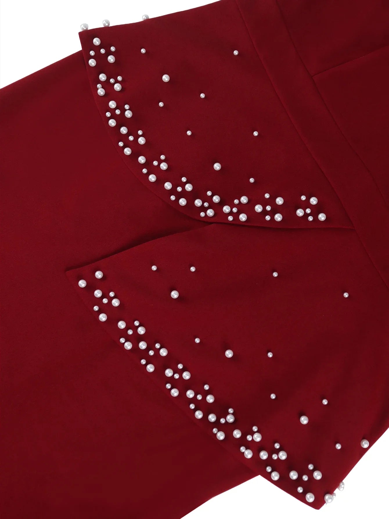 Beaded Half Sleeve Peplum Dress