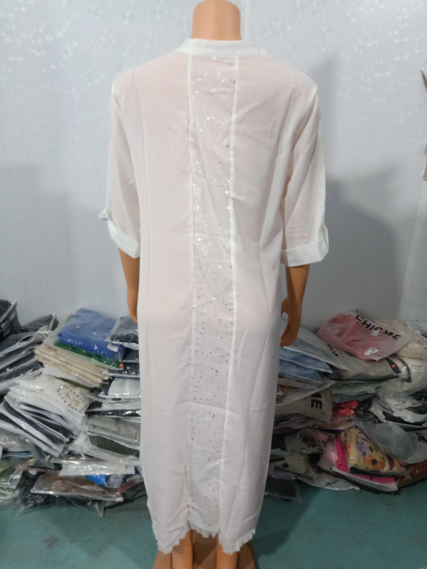 Long Sleeve Single Breasted Shirt Dress