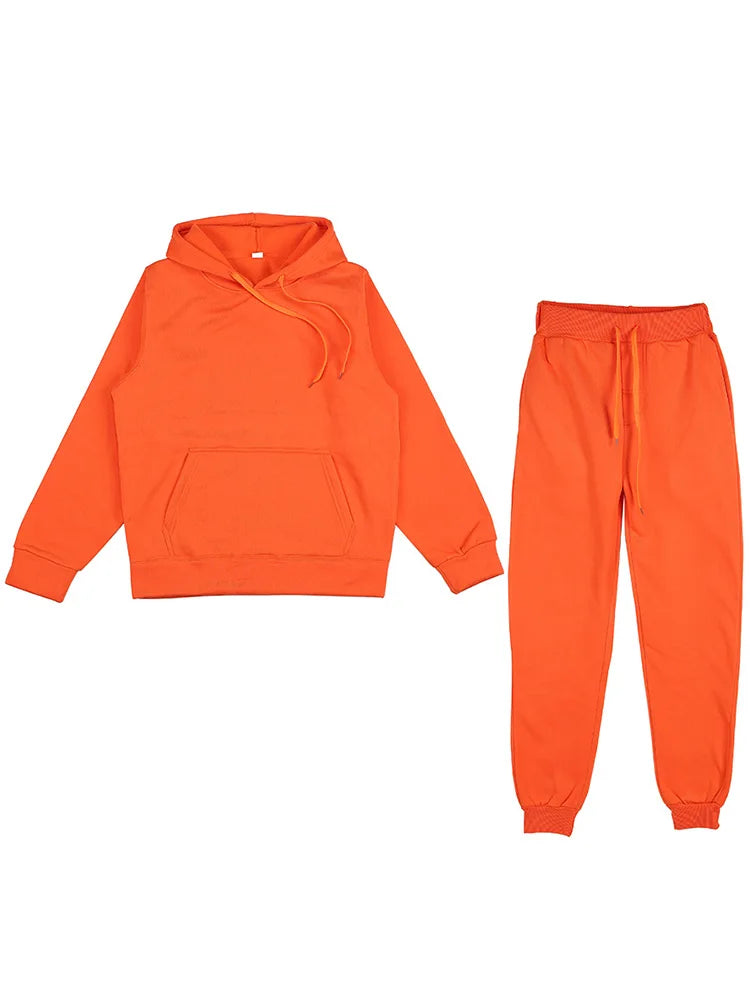 Hoodie Sweatshirts and Long Pant Two Piece Sets