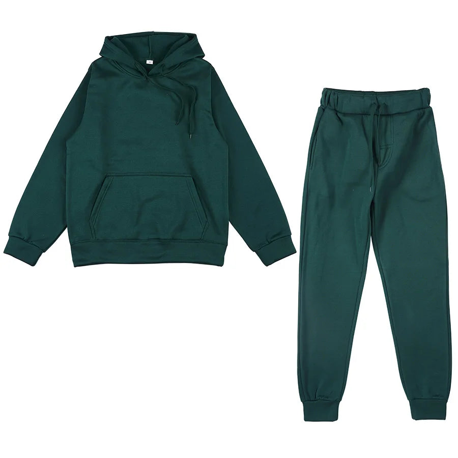 Hoodie Sweatshirts and Long Pant Two Piece Sets