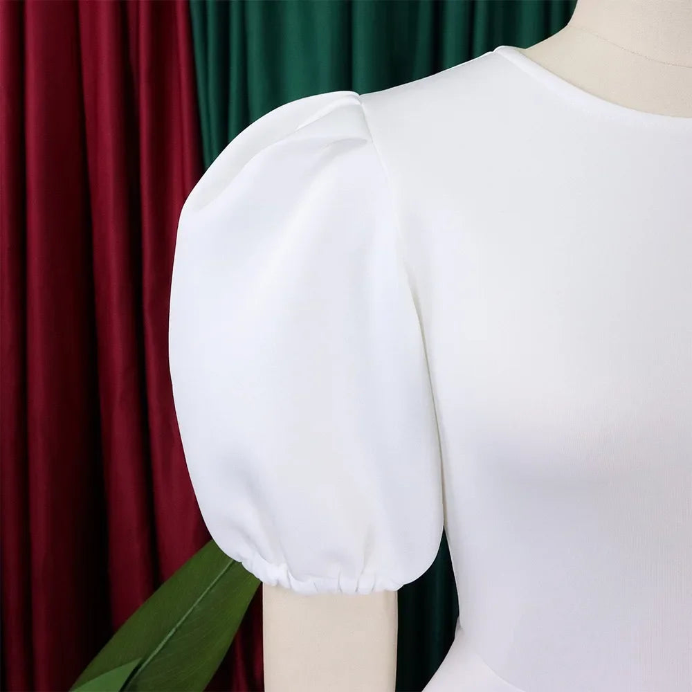 O Neck Short Sleeve Party Dress