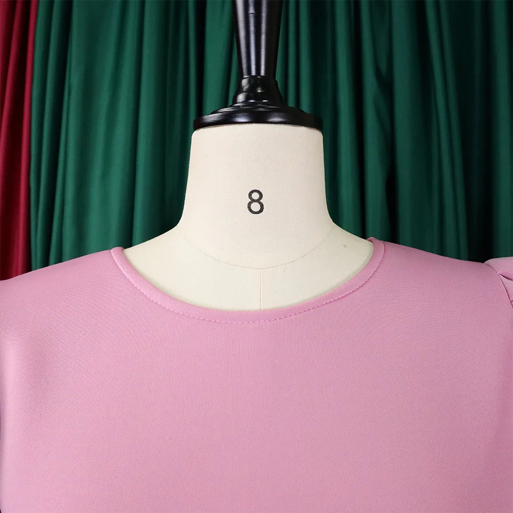 O Neck Short Sleeve Party Dress
