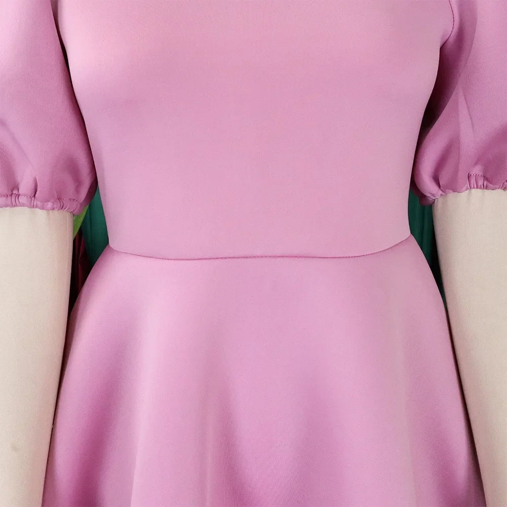 O Neck Short Sleeve Party Dress