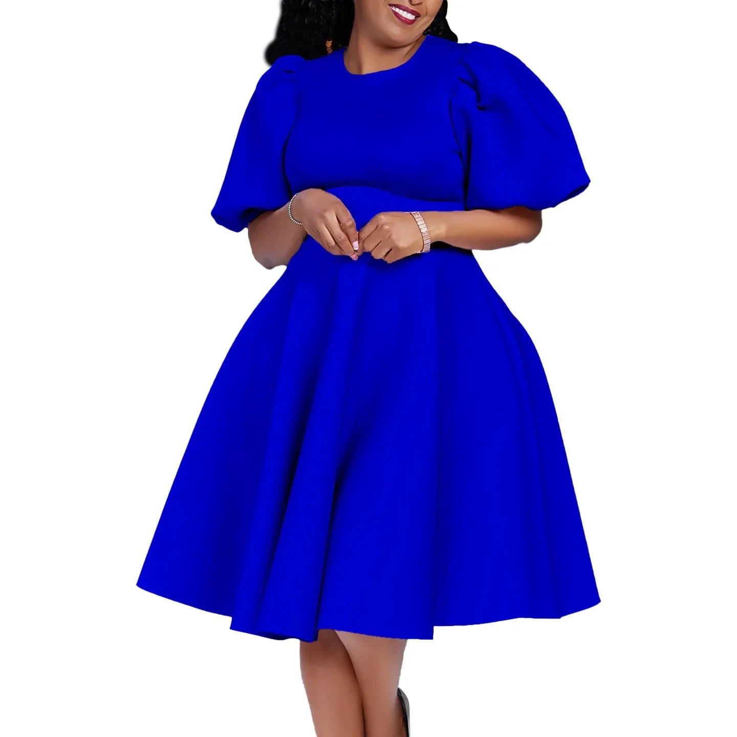 O Neck Short Sleeve Party Dress