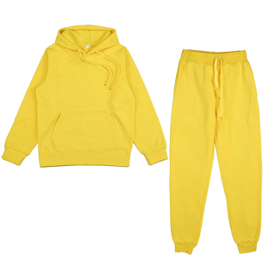 Hoodie Sweatshirts and Long Pant Two Piece Sets