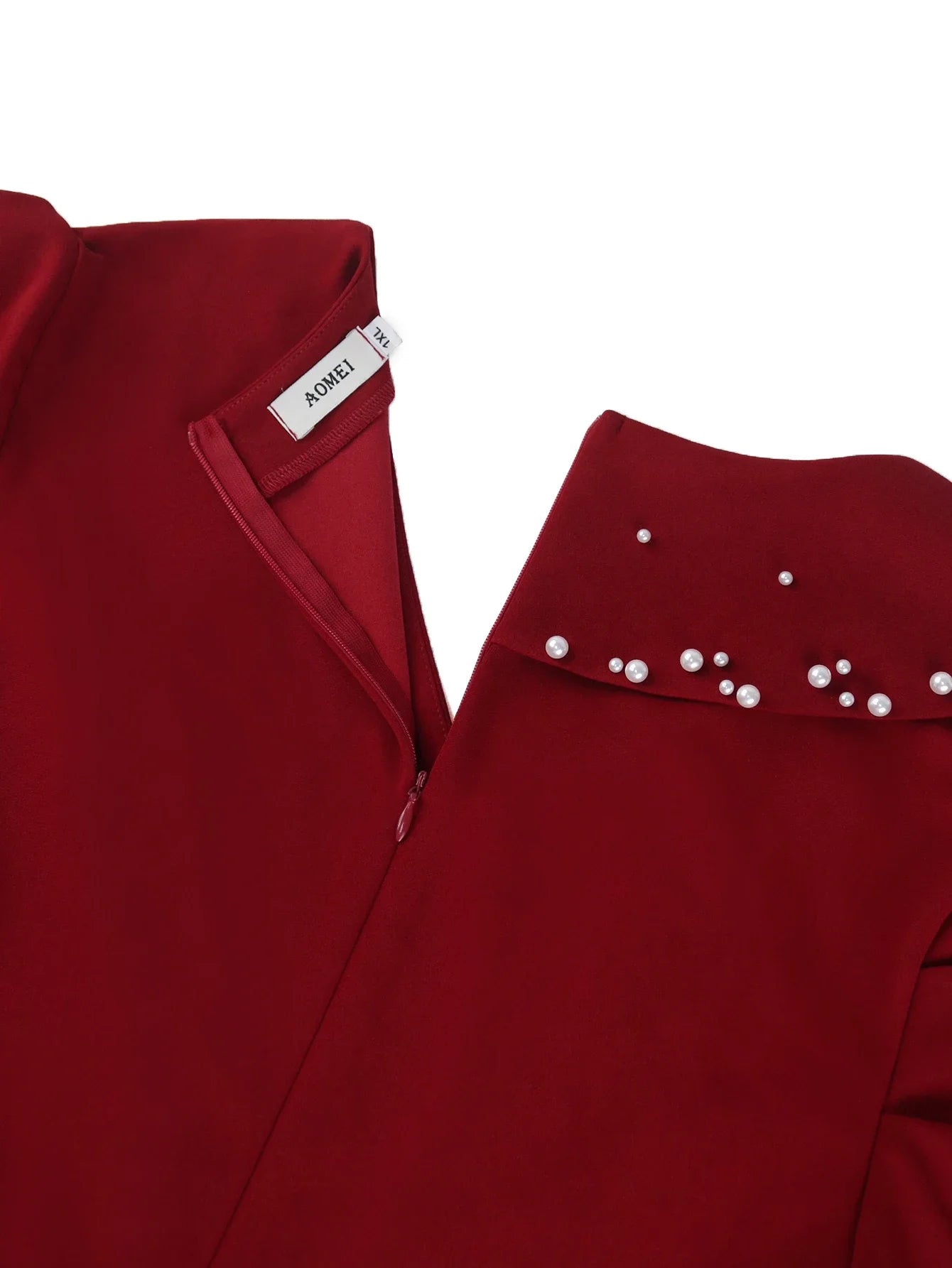 Beaded Half Sleeve Peplum Dress