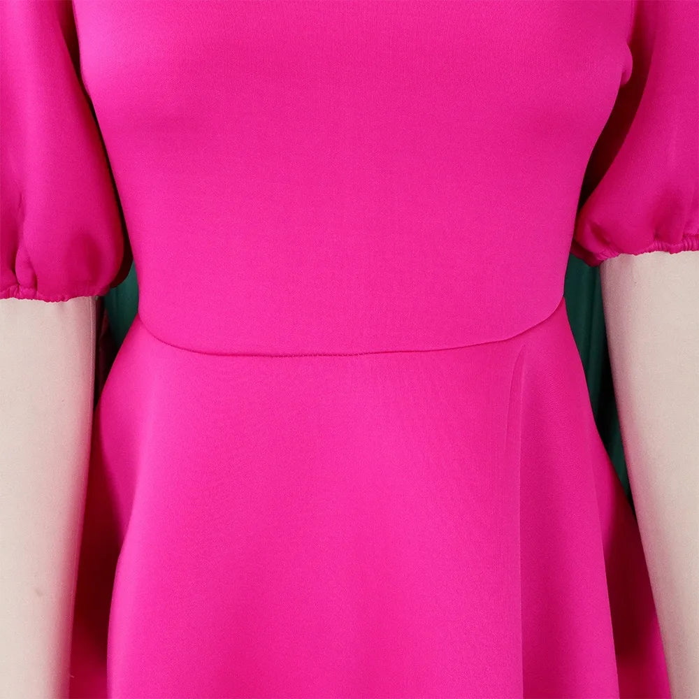O Neck Short Sleeve Party Dress