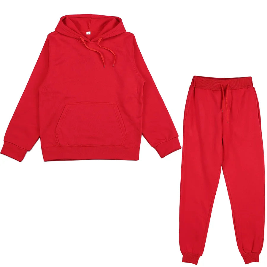 Hoodie Sweatshirts and Long Pant Two Piece Sets