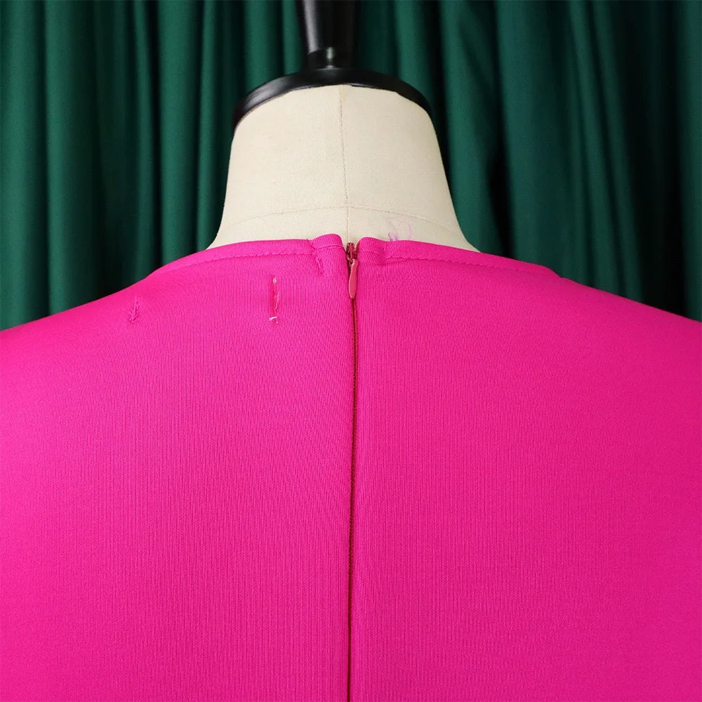 O Neck Short Sleeve Party Dress